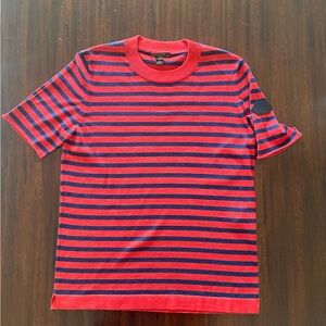 Louis Vuitton Red and Navy Striped Women’s T